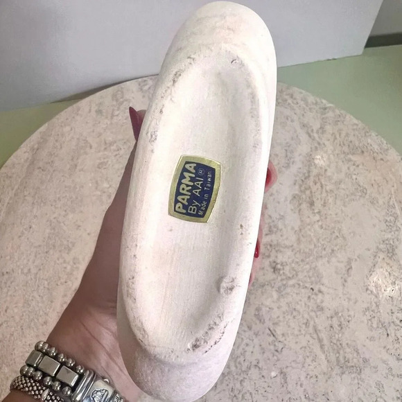 Parma by AAI Matte ivory Cream Stoneware Textured Mid-Century Art Pottery Bud Va - Picture 6 of 11